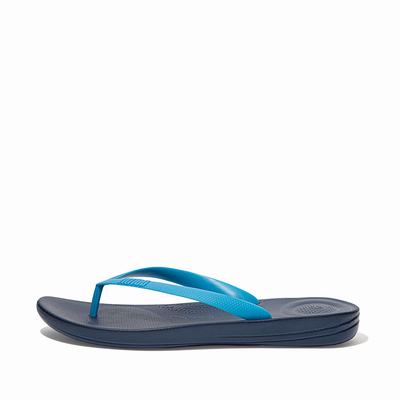 Fitflop Men's IQUSHION Ergonomic Flip Flops - Light Blue, SZ0876493
